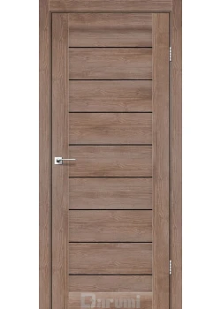 Двери Darumi Doors Leona орех бургун Черное стекло