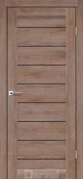 Двері Darumi Doors Leona горіх бургун Чорне скло