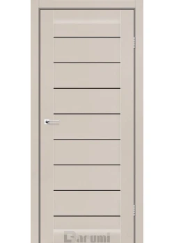 Двери Darumi Doors Leona дымчастый краст Черное стекло