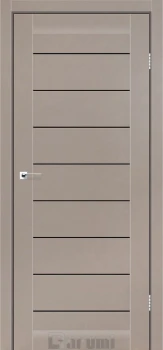 Двері Darumi Doors Leona сірий краст Чорне скло