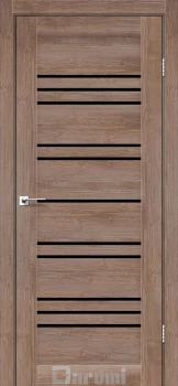 Двері Darumi Doors Versal горіх бургун Чорне скло