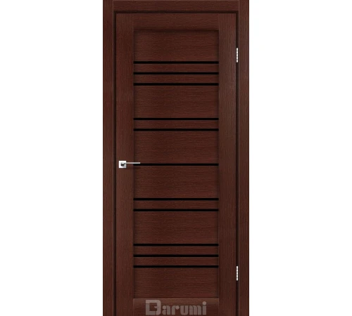 Межкомнатные Двери Darumi Doors Versal венге панга Черное стекло Ламинатин
