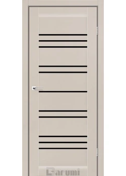 Двери Darumi Doors Versal дымчастый краст Черное стекло