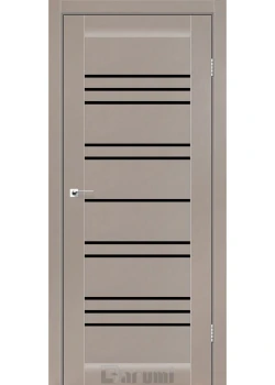 Двери Darumi Doors Versal серый краст Черное стекло