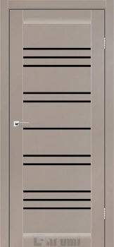 Двері Darumi Doors Versal сірий краст Чорне скло