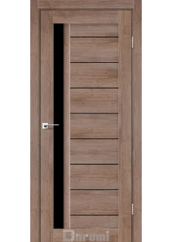 Двери Darumi Doors Bordo орех бургун Черное стекло