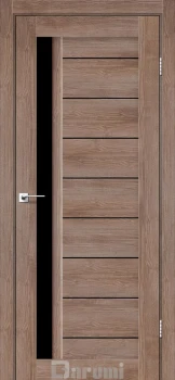 Двері Darumi Doors Bordo горіх бургун Чорне скло