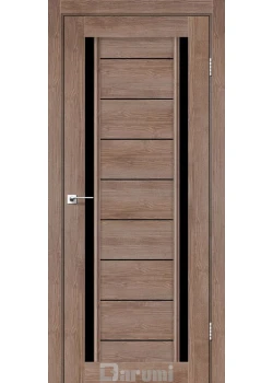 Двери Darumi Doors Madrid орех бургун Черное стекло