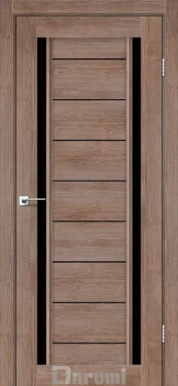 Двері Darumi Doors Madrid горіх бургун Чорне скло