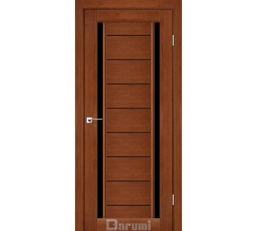 Межкомнатные Двери Darumi Doors Madrid орех роял Черное стекло Ламинатин