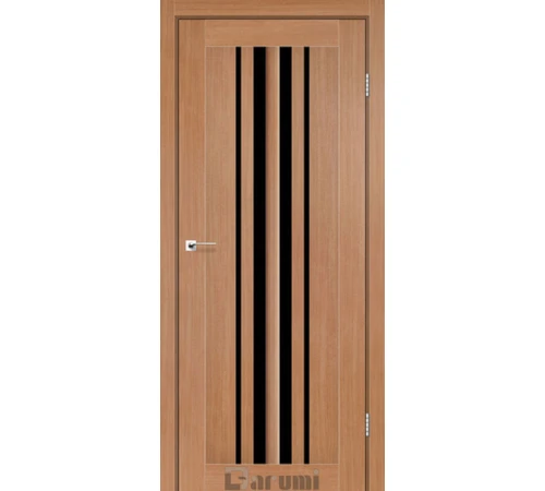 Міжкімнатні Двері Darumi Doors Prime дуб натуральний Чорне скло Ламінатин