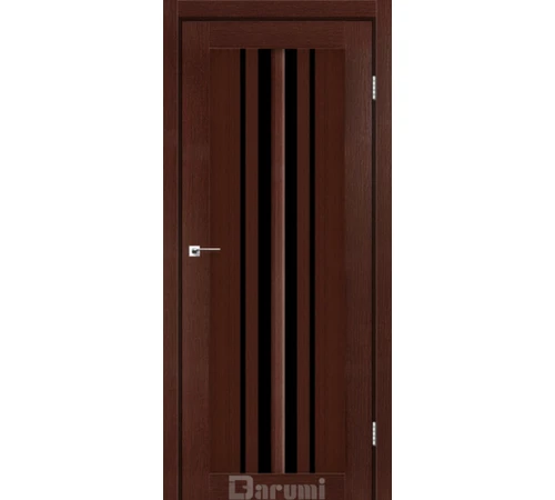 Межкомнатные Двери Darumi Doors Prime венге панга Черное стекло Ламинатин
