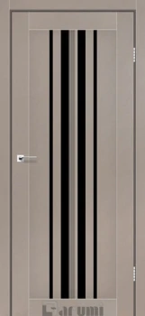 Двері Darumi Doors Prime сірий краст Чорне скло