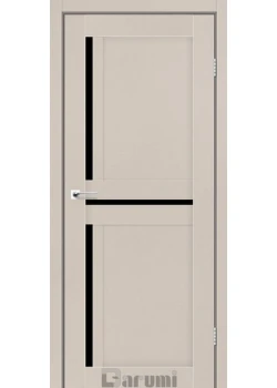 Двери Darumi Doors Next дымчастый краст Черное стекло