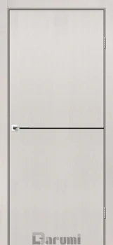 Двері Darumi Doors Plato Line PTL-03 дуб ольс (декор з алюмінію чорного кольору)