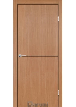 Двери Darumi Doors Plato Line PTL-03 дуб натуральный (декор с алюминия черного цвета)