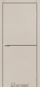 Двері Darumi Doors Plato Line PTL-03 димчастий краст (декор з алюмінію чорного кольору)