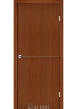 Двери Darumi Doors Plato Line PTL-03 орех роял (декор с алюминия цвета никель)