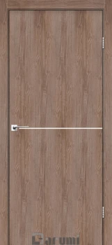 Двері Darumi Doors Plato Line PTL-03 горіх бургун (декор з алюмінію кольору нікель)