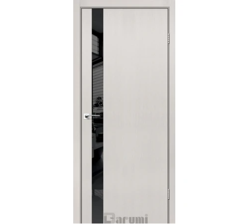 Міжкімнатні Двері Darumi Doors Plato Line PTL-04 дуб ольс Чорне скло Ламінатин