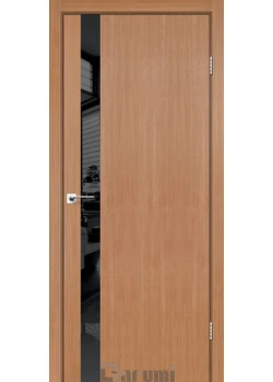 Двери Darumi Doors Plato Line PTL-04 дуб натуральный Черное стекло