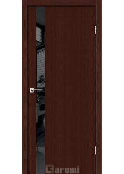 Двери Darumi Doors Plato Line PTL-04 венге панга Черное стекло