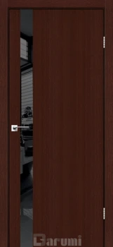 Двері Darumi Doors Plato Line PTL-04 венге панга Чорне скло