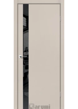 Двери Darumi Doors Plato Line PTL-04 дымчастый краст Черное стекло