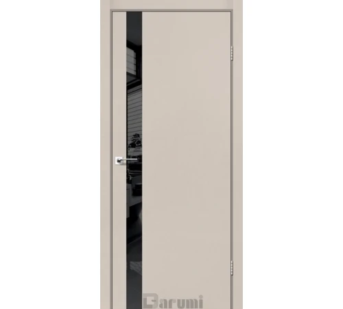 Міжкімнатні Двері Darumi Doors Plato Line PTL-04 димчастий краст Чорне скло Ламінатин