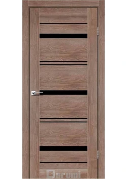 Двери Darumi Doors Darina орех бургун Черное стекло