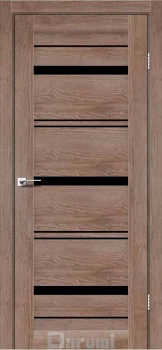 Двері Darumi Doors Darina горіх бургун Чорне скло