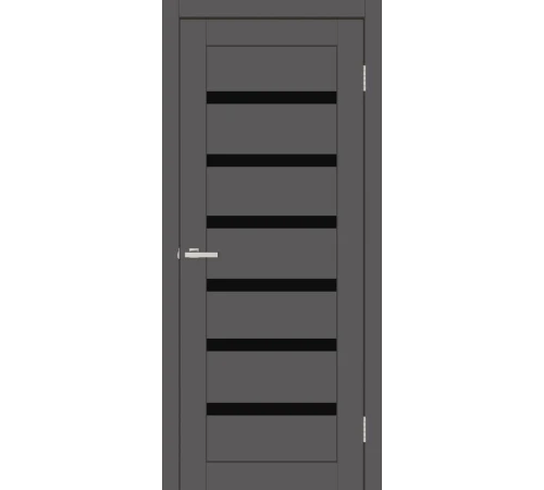 Міжкімнатні Двері Europe Doors Франція SUPER MATE Чорне скло ПВХ плівка