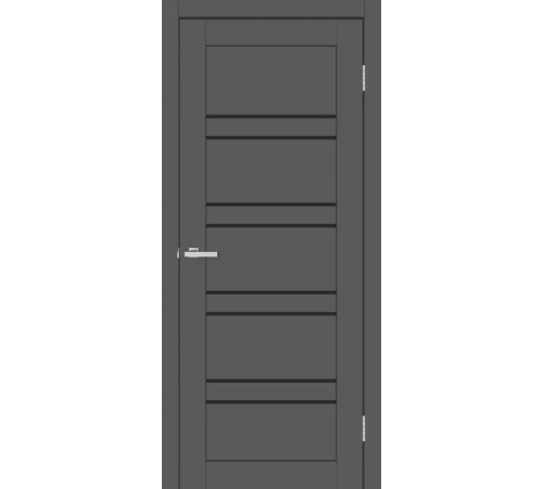 Міжкімнатні Двері Europe Doors Шотландія SUPER MATE Чорне скло ПВХ плівка