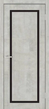 Двері Europe Doors Кіпр PVC Чорне скло