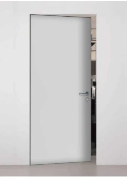 Двери Скрытого Монтажа Hygge INSIDE ALUM Черное стекло