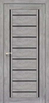 Двери Korfad Venecia Deluxe VND-01 эш вайт Черное стекло