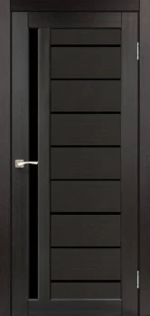 Двери Korfad Venecia Deluxe VND-02 венге Черное стекло