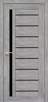 Двери Korfad Venecia Deluxe VND-02 Эш-вайт Черное стекло