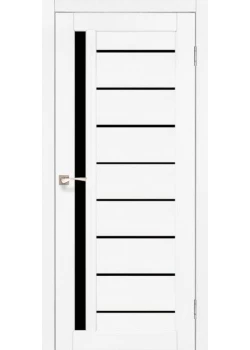 Двері Korfad Venecia Deluxe VND-02 Ясен білий Чорне скло