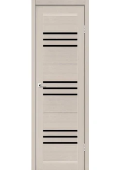 Двери Leador Doors Sovana дуб латте нестандартная Черное стекло