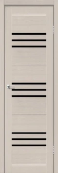 Двери Leador Doors Sovana дуб латте нестандартная Черное стекло