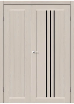 Двери Leador Doors Verona полуторные Черное стекло