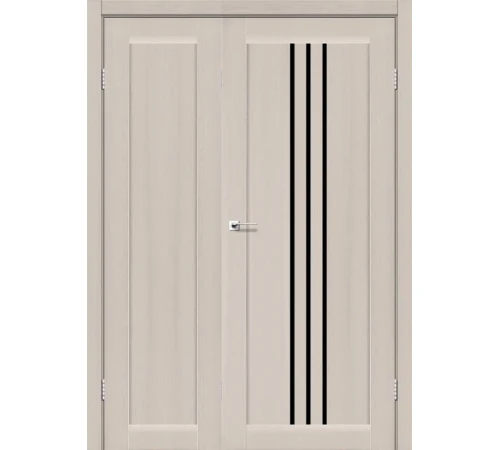 Двери Leador Doors Verona полуторные Черное стекло