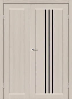 Двери Leador Doors Verona полуторные Черное стекло