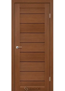 Двери Leador Doors Neapol браун Черное стекло