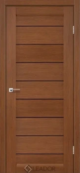 Двері Leador Doors Neapol браун Чорне скло