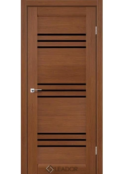 Двери Leador Doors Sovana браун Черное стекло