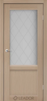 Двери Leador Doors Laura LR-01 сатин белый дуб мокко