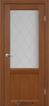 Двери Leador Doors Laura LR-01 сатин белый браун