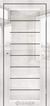 Двері Leador Gloss RONDA Чорне скло